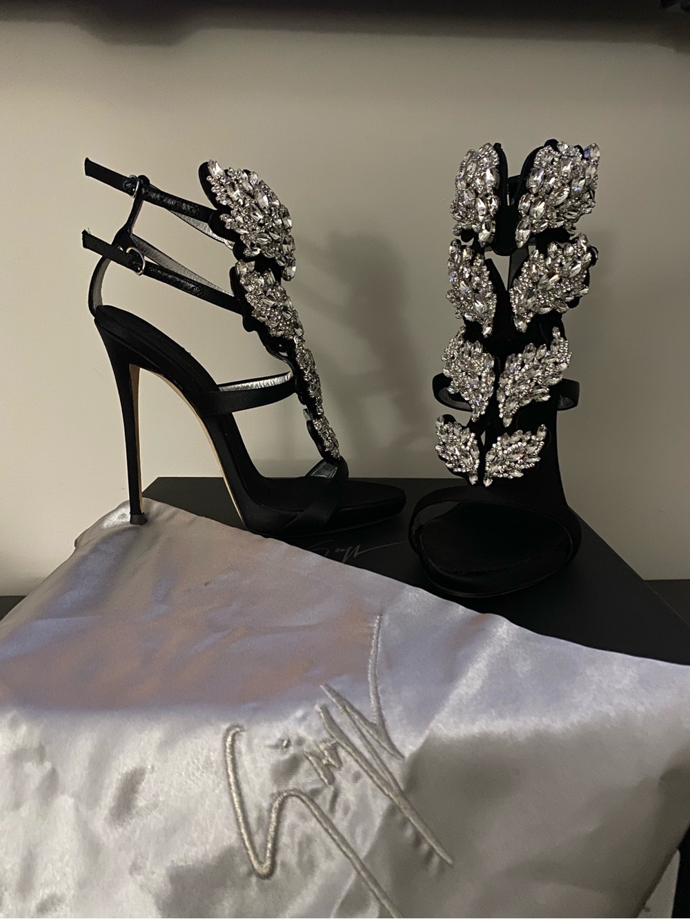 Giuseppe Zanotti Cruel Summer Crystal Wing Heels 36